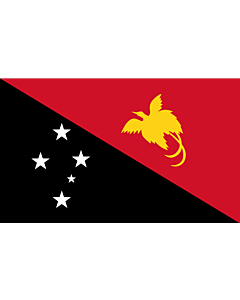 Bandera: Papúa Nueva Guinea |  bandera paisaje | 6.7m² | 200x335cm 