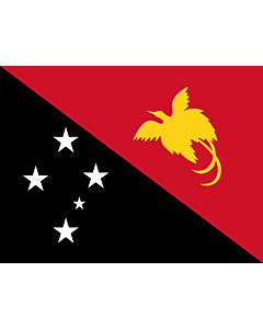 Bandera: Papúa Nueva Guinea |  bandera paisaje | 0.24m² | 40x55cm 