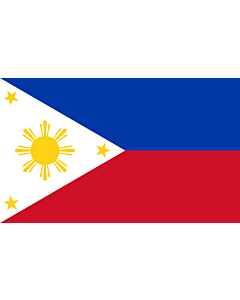 Flag: Philippines |  landscape flag | 1.35m² | 14.5sqft | 90x150cm | 3x5ft 