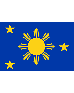 Flag: Naval Jack of the Philippines |  landscape flag | 2.16m² | 23sqft | 120x180cm | 4x6ft 
