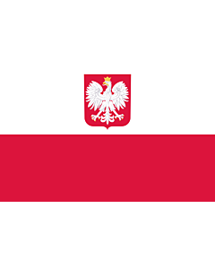 Bandera de Interior para protocolo: Polonia 90x150cm