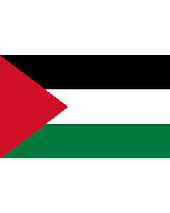 Flag: Palestine |  landscape flag | 1.35m² | 14.5sqft | 90x150cm | 3x5ft 
