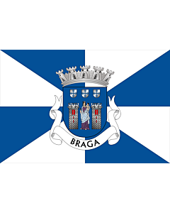Flag: Braga District |  landscape flag | 0.24m² | 2.5sqft | 40x60cm | 1.3x2foot 