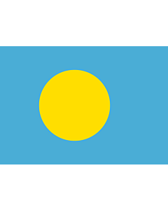 Bandiera: Palau |  bandiera paesaggio | 0.7m² | 70x100cm 