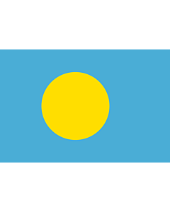 Flag: Palau |  landscape flag | 3.375m² | 36sqft | 150x225cm | 5x7.5ft 