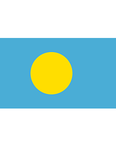 Flag: Palau |  landscape flag | 6.7m² | 72sqft | 200x335cm | 6x11ft 