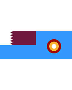 Flag: Qatar Air Force | En Qatar Air Force Photo |  landscape flag | 2.16m² | 23sqft | 90x230cm | 35x90inch 