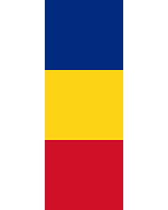 Drapeau: bannière drapau avec tunnel sans crochets Roumanie |  portrait flag | 6m² | 400x150cm 