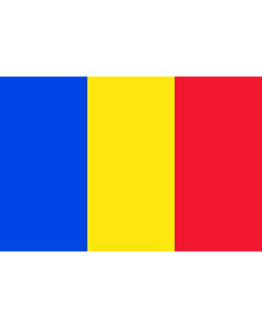 Drapeau: Romania  as seen | The national flag of Romania 1867-1947 and 1989-present |  drapeau paysage | 1.35m² | 90x150cm 