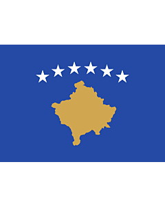 Flag: Kosovo |  landscape flag | 0.24m² | 2.5sqft | 40x60cm | 1.3x2foot 