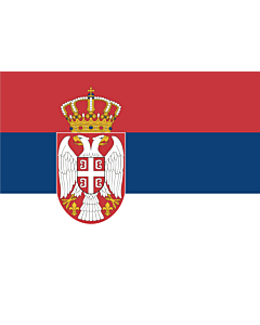 Bandiera: Serbia |  bandiera paesaggio | 0.7m² | 70x100cm 