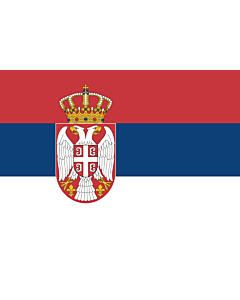 Flagge: XXL Serbien  |  Querformat Fahne | 3.375m² | 150x225cm 