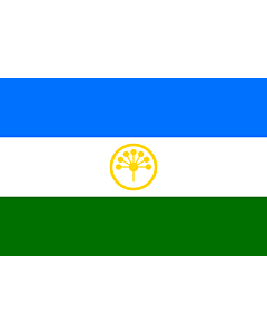 Flag: Republic of Bashkortostan |  landscape flag | 0.24m² | 2.5sqft | 40x60cm | 1.3x2foot 