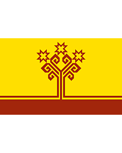Bandera: Republik Chuvash |  bandera paisaje | 0.24m² | 40x60cm 