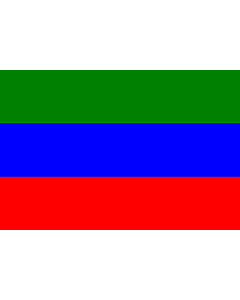 Flag: Republic of Dagestan |  landscape flag | 0.24m² | 2.5sqft | 40x60cm | 1.3x2foot 