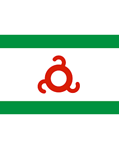 Flag: Republic of Ingushetia |  landscape flag | 1.35m² | 14.5sqft | 90x150cm | 3x5ft 