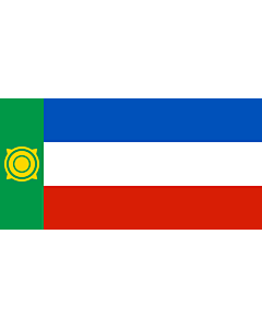 Drapeau:  Khakassie ou République de Khakassie |  drapeau paysage | 0.24m² | 35x70cm 