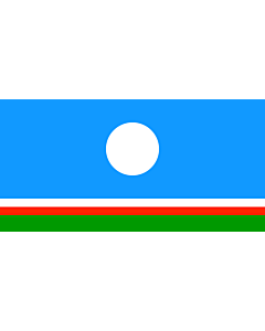 Bandiera: Sakha (Yakutia) |  bandiera paesaggio | 6.7m² | 180x360cm 