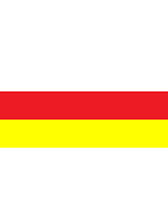 Flag: Republic of North Ossetia-Alania |  landscape flag | 6.7m² | 72sqft | 180x360cm | 70x140inch 