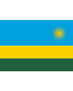 Bandera: Ruanda |  bandera paisaje | 0.7m² | 70x100cm 
