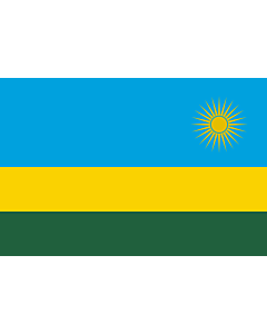 Bandiera: Ruanda |  bandiera paesaggio | 3.375m² | 150x225cm 