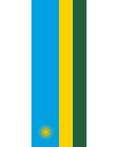 Ausleger-Flagge:  Ruanda  |  Hochformat Fahne | 6m² | 400x150cm 