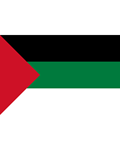 Bandiera: Hejaz 1917 | Hejaz from 1917 to 1920  1335-1338 A | علم الحجاز من عام ١٣٣٥ حتى عام ١٣٣٨ |  bandiera paesaggio | 1.35m² | 90x150cm 