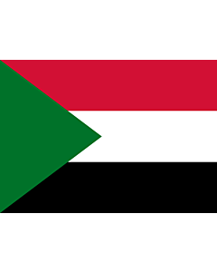 Flag: Sudan |  landscape flag | 0.7m² | 7.5sqft | 70x100cm | 2x3ft 