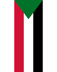Bandera: Bandera vertical con potencia Sudán |  bandera vertical | 3.5m² | 300x120cm 