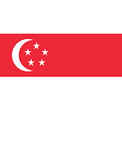 Flag: Singapore |  landscape flag | 0.7m² | 7.5sqft | 70x100cm | 2x3ft 