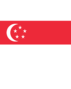Drapeau: Singapour |  drapeau paysage | 3.375m² | 150x225cm 