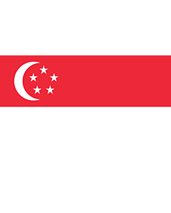 Flagge: XXXL+ Singapur  |  Querformat Fahne | 6.7m² | 200x335cm 