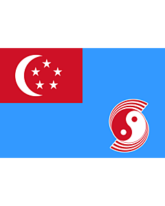 Flag: Air Force Ensign of Singapore 1973-1990 |  landscape flag | 2.16m² | 23sqft | 120x180cm | 4x6ft 