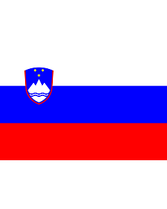 Flagge: XS Slowenien  |  Querformat Fahne | 0.375m² | 50x75cm 