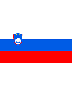 Flagge: XXXS Slowenien  |  Querformat Fahne | 0.135m² | 25x50cm 