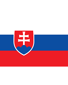 Bandera: Eslovaquia |  bandera paisaje | 0.7m² | 70x100cm 