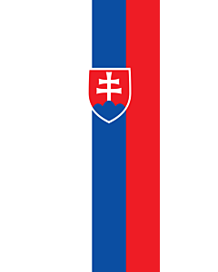 Bandera: Bandera vertical con potencia Eslovaquia |  bandera vertical | 6m² | 400x150cm 