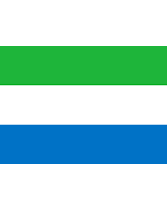 Flag: Sierra Leone |  landscape flag | 0.7m² | 7.5sqft | 70x100cm | 2x3ft 