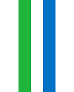 Bandera: Bandera vertical con manga cerrada para potencia Sierra Leona |  bandera vertical | 3.5m² | 300x120cm 