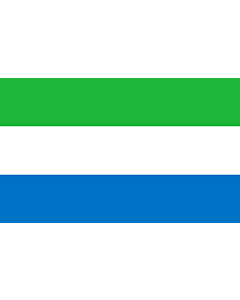 Bandera de Interior para protocolo: Sierra Leona 90x150cm