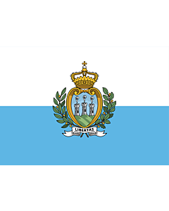 Flag: San Marino |  landscape flag | 0.7m² | 7.5sqft | 70x100cm | 2x3ft 