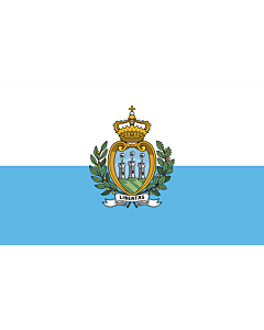 Bandiera: San Marino |  bandiera paesaggio | 3.75m² | 150x250cm 
