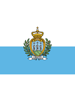 Flag: San Marino |  landscape flag | 1.35m² | 14.5sqft | 100x130cm | 40x50inch 