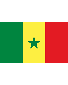 Flagge: XL+ Senegal  |  Querformat Fahne | 2.4m² | 120x200cm 