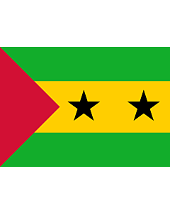 Flag: Sao Tome and Principe |  landscape flag | 0.7m² | 7.5sqft | 70x100cm | 2x3ft 