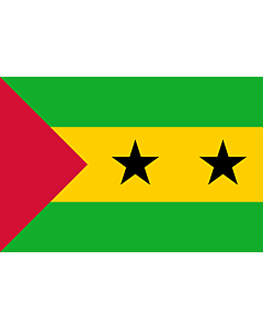 Bandiera: Sao Tome e Principe |  bandiera paesaggio | 2.16m² | 120x180cm 