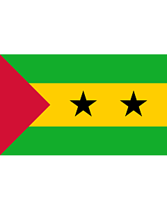 Flag: Sao Tome and Principe |  landscape flag | 1.35m² | 14.5sqft | 90x150cm | 3x5ft 