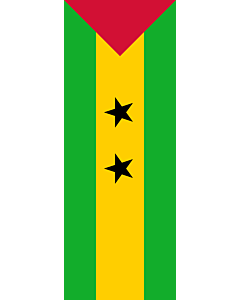 Vertical Hanging Swivel Crossbar Banner Flag: Sao Tome and Principe |  portrait flag | 6m² | 64sqft | 400x150cm | 13x5ft 