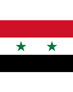 Bandiera: Siria |  bandiera paesaggio | 0.7m² | 70x100cm 