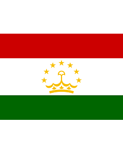 Bandera: Tayikistán |  bandera paisaje | 0.7m² | 70x100cm 